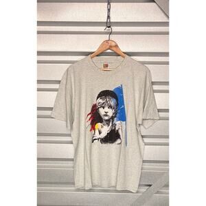 Vintage 80's 90's Les Miserables T shirt Sz X large Double sided aop vntg